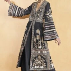 From The Wilderness Kurta Set - Black -Abhinaya shop F23R618 Black 2