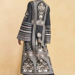 From The Wilderness Kurta Set - Black -Abhinaya shop F23R618 Black 3