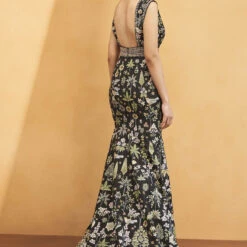 Magic Of The Evergreen Forest Pichhwai Gown - Black -Abhinaya shop F23R624 Black 220