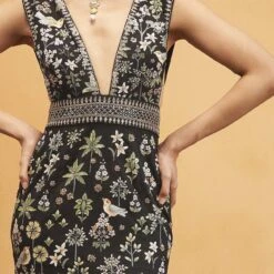 Magic Of The Evergreen Forest Pichhwai Gown - Black -Abhinaya shop F23R624 Black 3