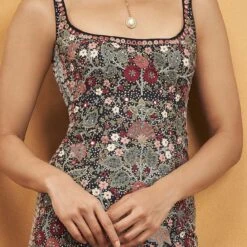 Symphony Of The Wilderness Dress - Blue -Abhinaya shop F23R678 Blue 3