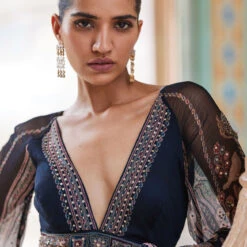 Aizah Skirt Set - Blue -Abhinaya shop F23RS155 Blue 8