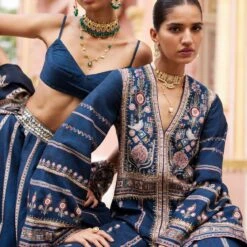 Azka Lehenga - Blue -Abhinaya shop F23RS156 Blue 9