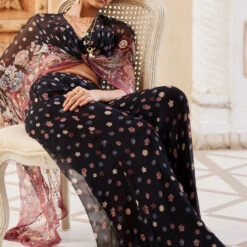 Nazaha Pant Set - Black 12 Nazaha Pant Set - Black -Abhinaya shop F23RS157A Black 4