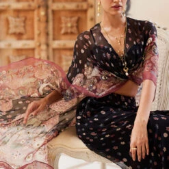 Nazaha Pant Set - Black 13 Nazaha Pant Set - Black -Abhinaya shop F23RS157A Black 5