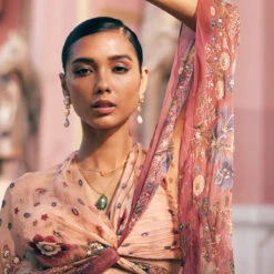 Nazaha Pant Set - Peach -Abhinaya shop F23RS157B Peach 10