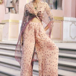 Nazaha Pant Set - Peach -Abhinaya shop F23RS157B Peach 2