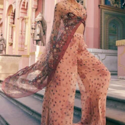 Nazaha Pant Set - Peach -Abhinaya shop F23RS157B Peach 4