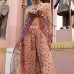 Nazaha Pant Set - Peach -Abhinaya shop F23RS157B Peach 7
