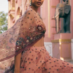 Nazaha Pant Set - Peach -Abhinaya shop F23RS157B Peach 9