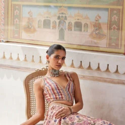 Madoon Lehenga - Peach -Abhinaya shop F23RS157 Peach 8