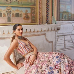 Madoon Lehenga - Peach -Abhinaya shop F23RS157 Peach 9