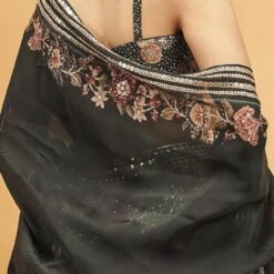 Whisper Of The Wildforest Lehenga Set - Green -Abhinaya shop F23RS158A Black 4