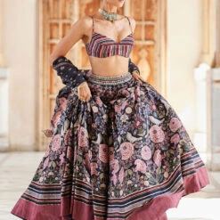 Shimaz Lehenga - Black 10 Shimaz Lehenga - Black -Abhinaya shop F23RS163 Black 3