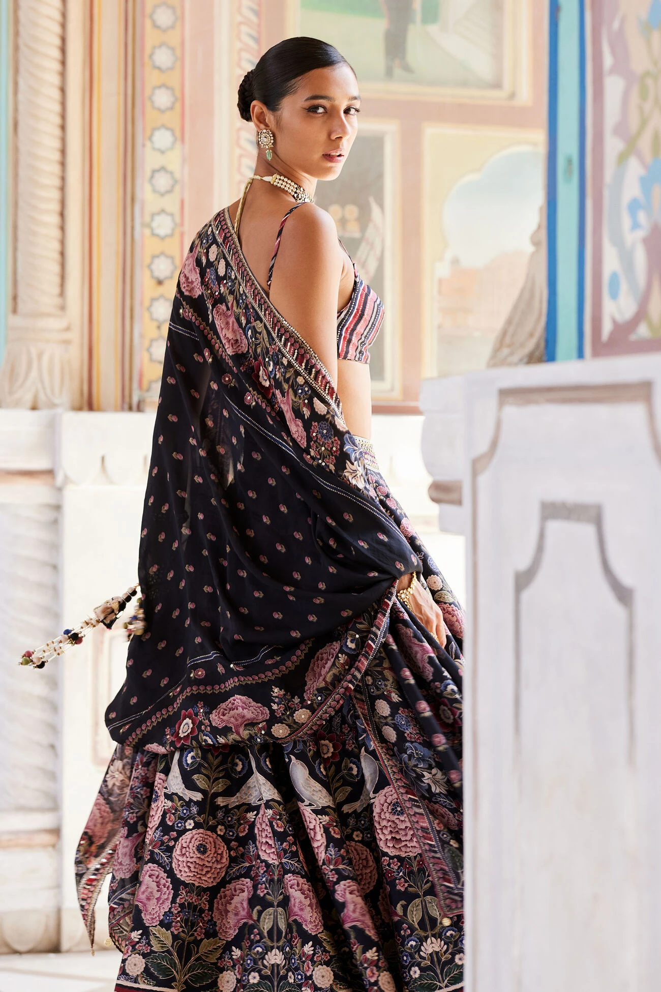 Shimaz Lehenga - Black 6 Shimaz Lehenga - Black - Image 6