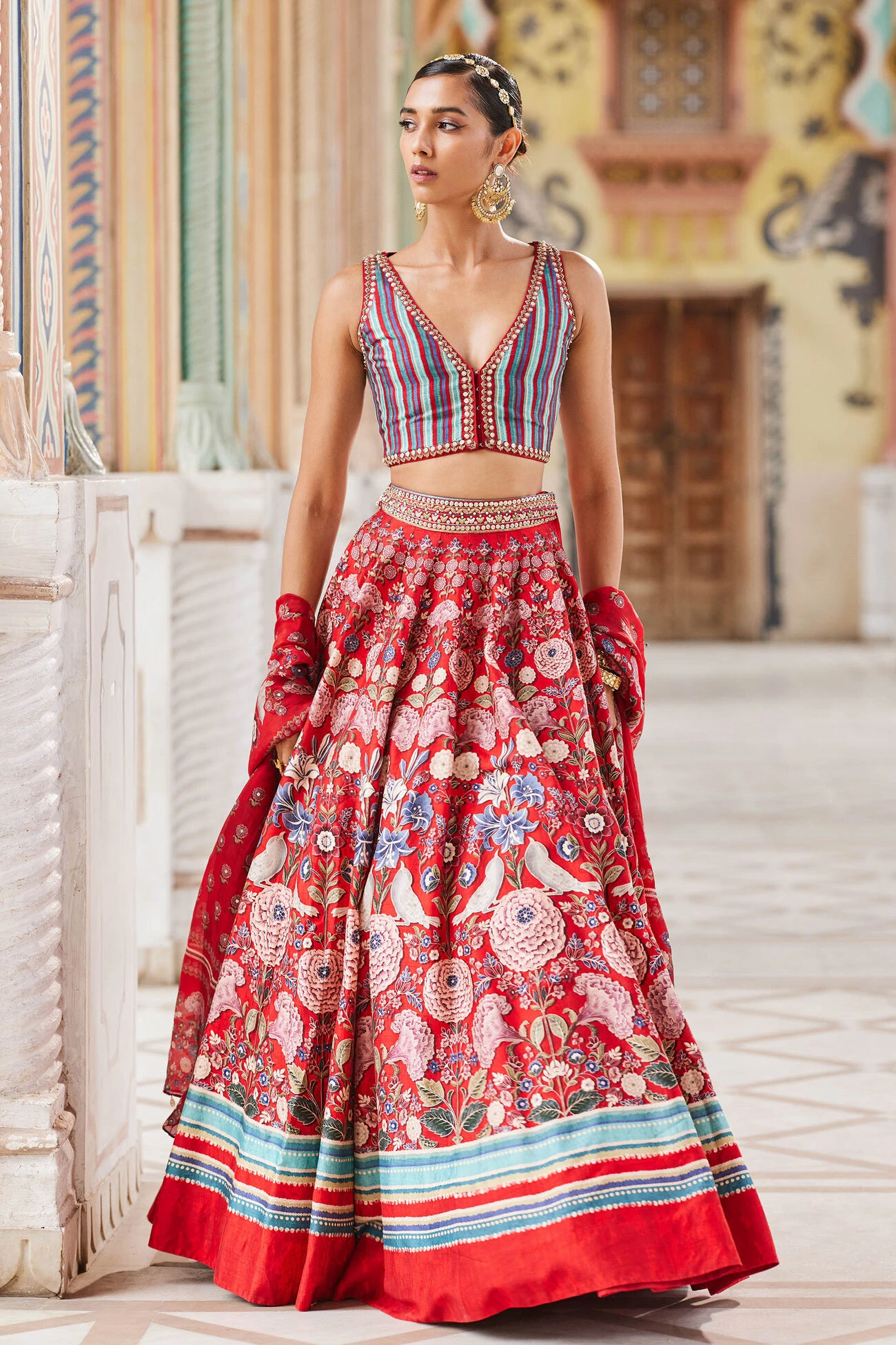 Ghazal Lehenga - Red 1 Ghazal Lehenga - Red