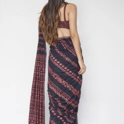 Roseline Saree - Black 11 Roseline Saree - Black -Abhinaya shop F23RS175 Black 4