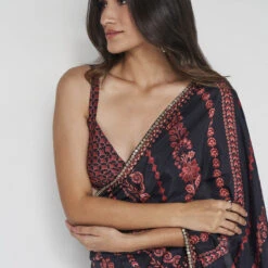 Roseline Saree - Black 13 Roseline Saree - Black -Abhinaya shop F23RS175 Black 6