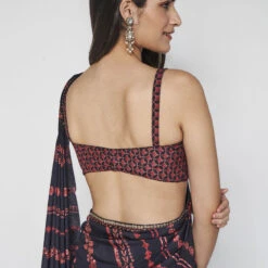 Roseline Saree - Black 14 Roseline Saree - Black -Abhinaya shop F23RS175 Black 7