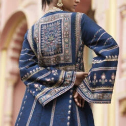 Zyva Jacket Set - Blue -Abhinaya shop F23RS178A Blue 5