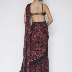 Rohesia Saree - Black -Abhinaya shop F23RS179 Black 5