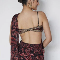 Rohesia Saree - Black -Abhinaya shop F23RS179 Black 7