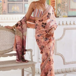 Itr Saree - Peach