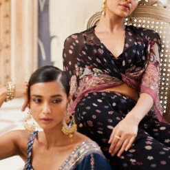 Nuris Saree - Blue -Abhinaya shop F23RS534A Blue 09