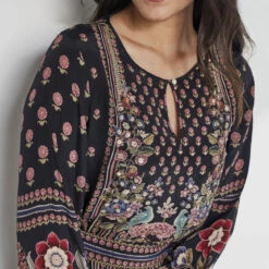 Isbah Tunic - Black 14 Isbah Tunic - Black -Abhinaya shop F23RS537 Black 7