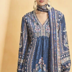 Mahdis Suit Set - Blue -Abhinaya shop F23RS544 Blue 4