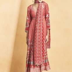 Naima Anarkali Set - Red