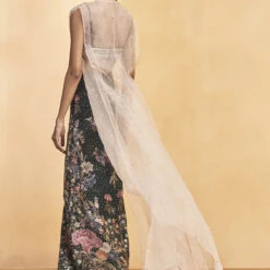 Gleam Of The Forest Cape - Blush 5 Gleam Of The Forest Cape - Blush -Abhinaya shop F23RS558CP BLSH 3