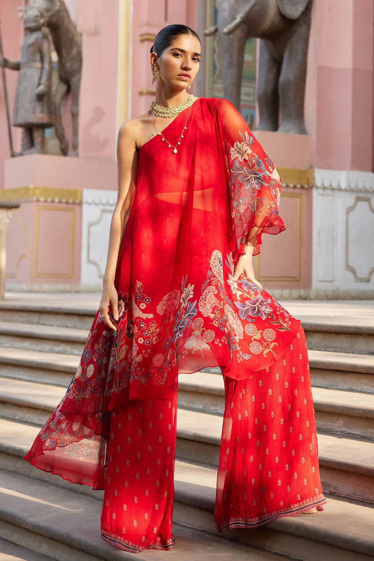 Elaheh Pant Set - Red 1 Elaheh Pant Set - Red