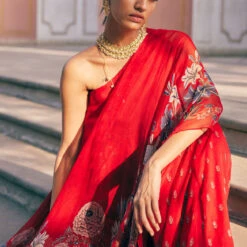 Elaheh Pant Set - Red 14 Elaheh Pant Set - Red -Abhinaya shop F23RS561A Red 7