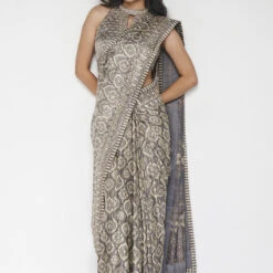 Shravani Saree - Grey -Abhinaya shop F23S30 Grey 3