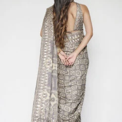 Shravani Saree - Grey -Abhinaya shop F23S30 Grey 4
