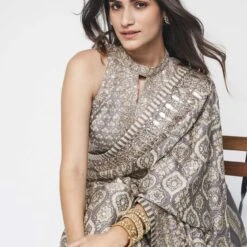 Shravani Saree - Grey -Abhinaya shop F23S30 Grey 7