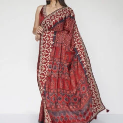 Bhoomija Saree - Red -Abhinaya shop F23S3 Red 4