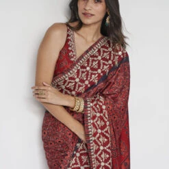 Bhoomija Saree - Red -Abhinaya shop F23S3 Red 5