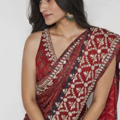 Bhoomija Saree - Red -Abhinaya shop F23S3 Red 6