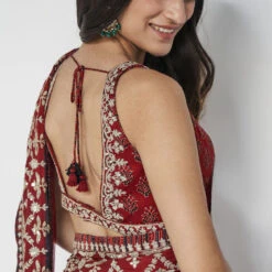 Bhoomija Saree - Red -Abhinaya shop F23S3 Red 7