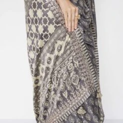 Ranjeeta Saree - Grey -Abhinaya shop F23S44 Grey 8