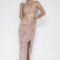 Azita Skirt Set - Hazelnut -Abhinaya shop F23SD240 Hazelnut 7