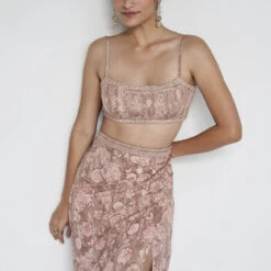 Azita Skirt Set - Hazelnut -Abhinaya shop F23SD240 Hazelnut 9