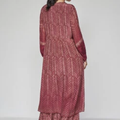 Claret Coord Set - Wine -Abhinaya shop F23SP13 Wine 3