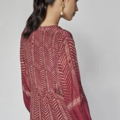 Claret Coord Set - Wine -Abhinaya shop F23SP13 Wine 5