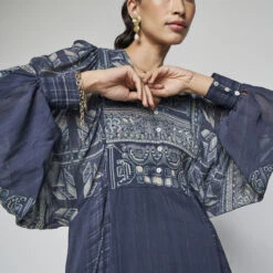 Demna Dress - Blue -Abhinaya shop F23SP17 Blue 5