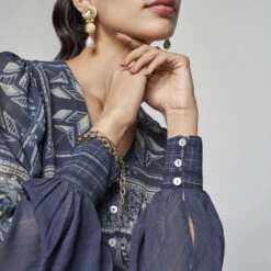 Demna Dress - Blue -Abhinaya shop F23SP17 Blue 7