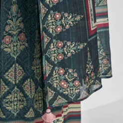 Demilune Anarkali Set - Green -Abhinaya shop F23SP1 Green 7