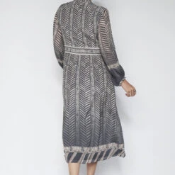 Johanna Dress - Grey -Abhinaya shop F23SP22A Grey 3